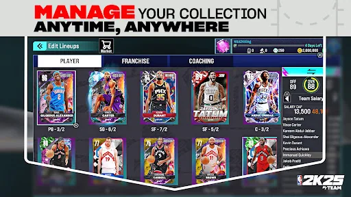 NBA 2K25 MyTEAM мод меню скриншот 3