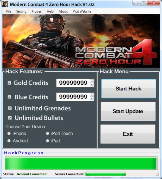 Чит на Modern Combat 4 Zero Hour
