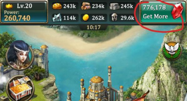 Dragons of Atlantis! ЧИТ на рубины!