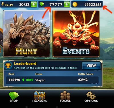 ВЗЛОМ Monster Blade. ЧИТ на алмазы и монеты.