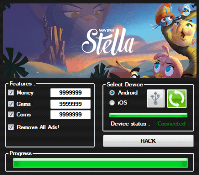 ВЗЛОМ Angry Birds Stella. ЧИТ на золото и кристаллы.