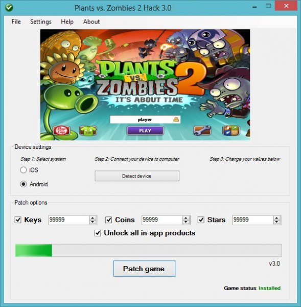 ВЗЛОМ Plants vs. Zombies™ 2. Чит на звезды и золото+UNLOCKHACK.