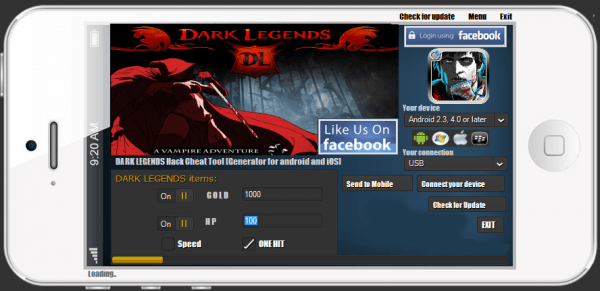 ВЗЛОМ Dark Legends. ЧИТ на ресурсы.