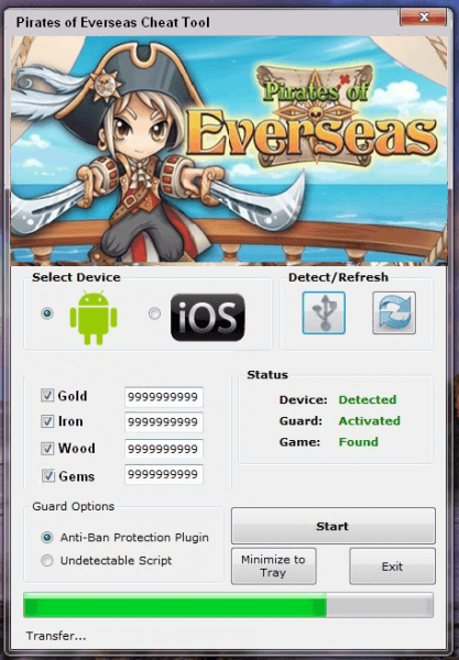 ВЗЛОМ Pirates of Everseas. Чит на ресурсы.
