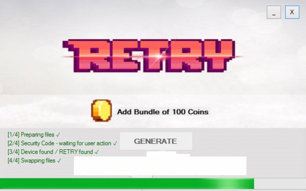 ВЗЛОМ RETRY. ЧИТ на монеты.