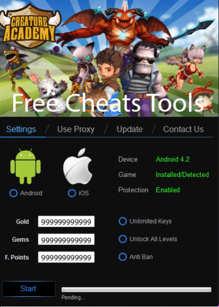 ВЗЛОМ Creature Academy. ЧИТ на золото, кристалл и очки.