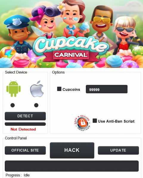 ВЗЛОМ Cupcake Carnival. ЧИТ на cupcoints + анти-бан.