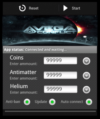 ВЗЛОМ VEGA Conflict. ЧИТ на ресурсы.