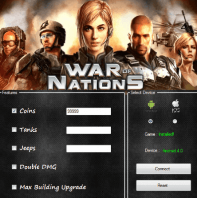 ВЗЛОМ War of Nations. ЧИТ на деньги и технику.