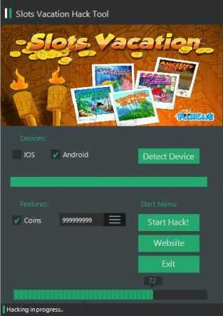 ВЗЛОМ Slots Vacation. ЧИТ на золотые монеты.