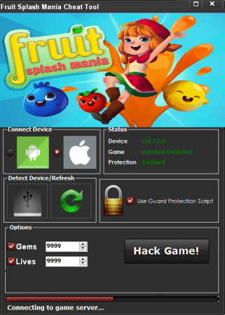 ВЗЛОМ Fruit Splash Mania. ЧИТ на кристаллы и жизни.