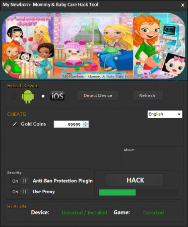 ВЗЛОМ Мой Новорожденный Младенец. ЧИТ на золотые монеты.