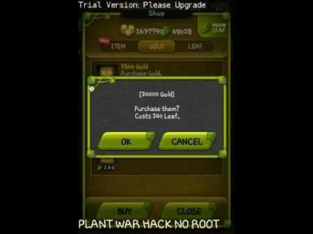 ВЗЛОМ Plants War. ЧИТ на золотые монеты и листья.