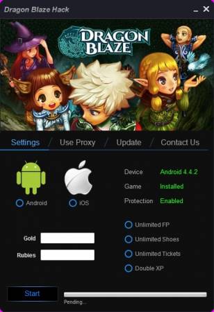 ВЗЛОМ Dragon Blaze. ЧИТ на золото и рубины.