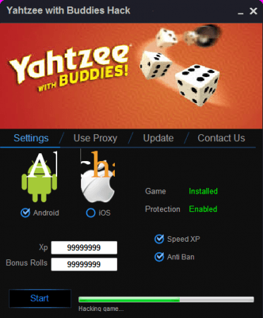 ВЗЛОМ YAHTZEE. ЧИТ на бонусы и опыт.