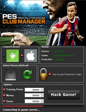 ВЗЛОМ PES CLUB MANAGER. ЧИТ на деньги и монеты.