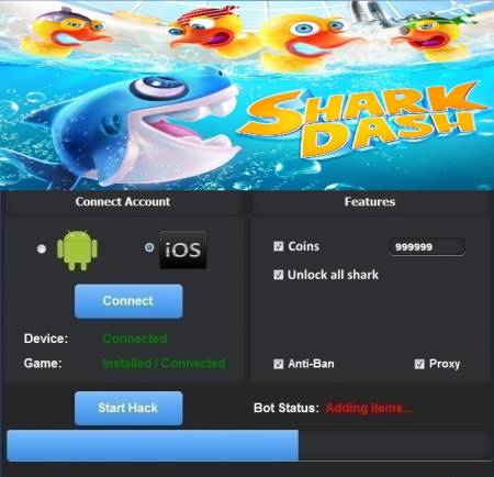 ВЗЛОМ Shark Dash. ЧИТ на монетки.