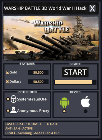 взлом WARSHIP BATTLE - Морская битва