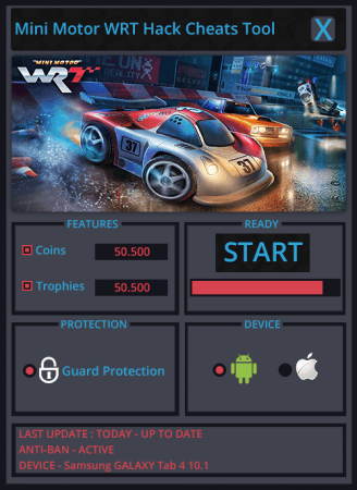 ВЗЛОМ Mini Motor Racing WRT. ЧИТ на золото, деньги и ресурсы.