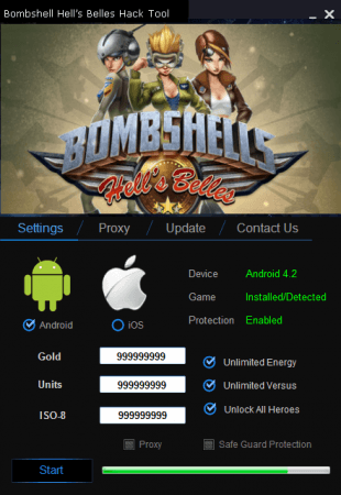 ВЗЛОМ Bombshells: Hell’s Belles. ЧИТ на золото и юнитов.