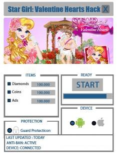 ВЗЛОМ Star Girl: Valentine Hearts. ЧИТ на кристаллы, монеты.
