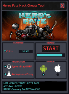 ВЗЛОМ Hero's fate. ЧИТ на золотые монеты.