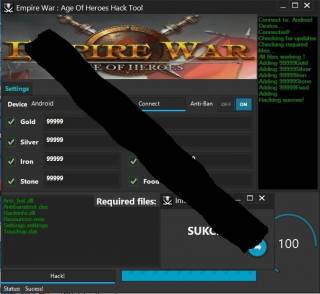 ВЗЛОМ Empire War : Age Of Heroes. ЧИТ на золото, серебро и ресурсы.