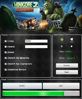 ВЗЛОМ Minigore 2: Zombies. ЧИТ на золотые монеты, здоровье и уровни.