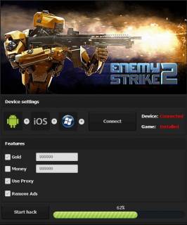 ВЗЛОМ Enemy Strike 2. ЧИТ на золото и деньги.