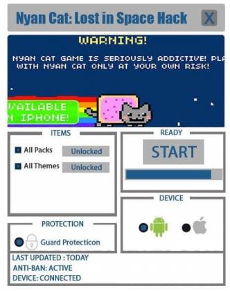 Чит Nyan Cat Lost in Space