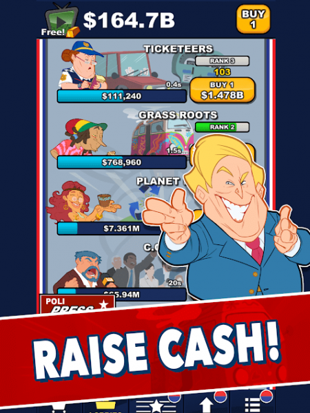 Взлом Pocket Politics: Idle Money бесплатные покупки